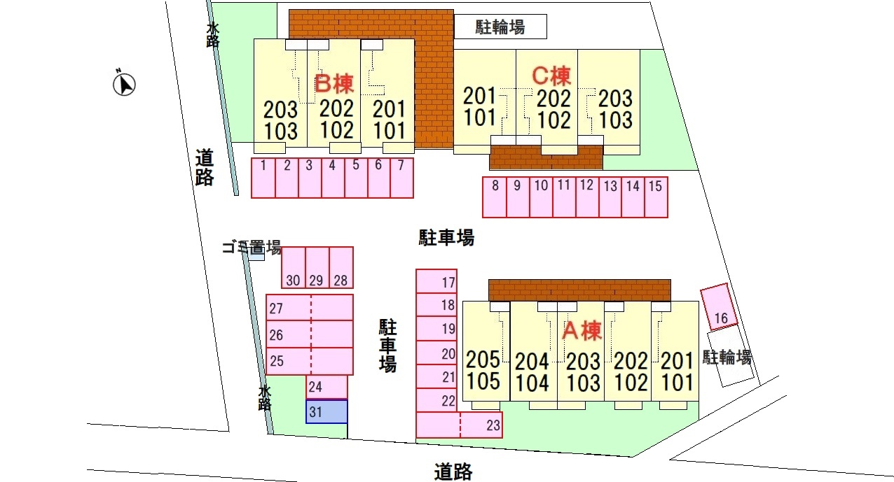 駐車場　配置図