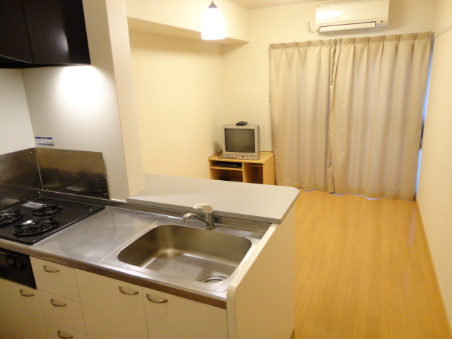 居室・リビング　エアコン・テレビ・カーテン・照明付