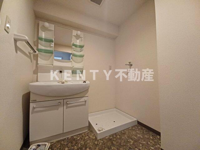 洗面設備　脱衣スペースもあります
