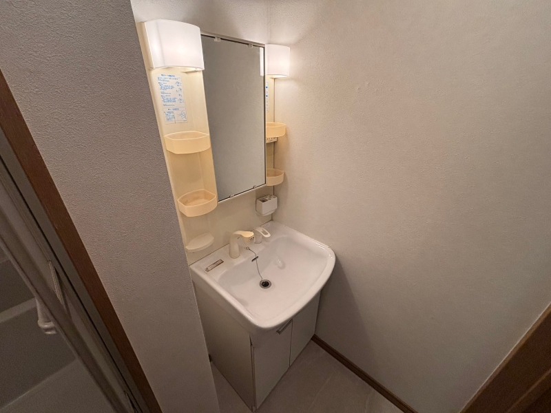 洗面設備　独立洗面台です。大きくてよいですね。シャンプーもできます！