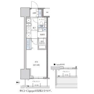 地下鉄東山線 新栄町駅 徒歩8分 15階建 築6年の間取り写真