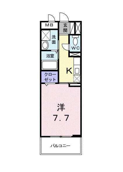 ＪＲ南武線 谷保駅 徒歩11分 5階建 築19年の間取り写真