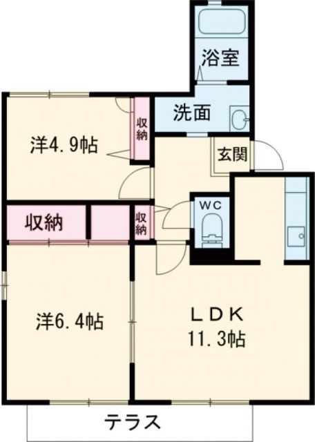 CLAIR 嵯峨の間取り写真