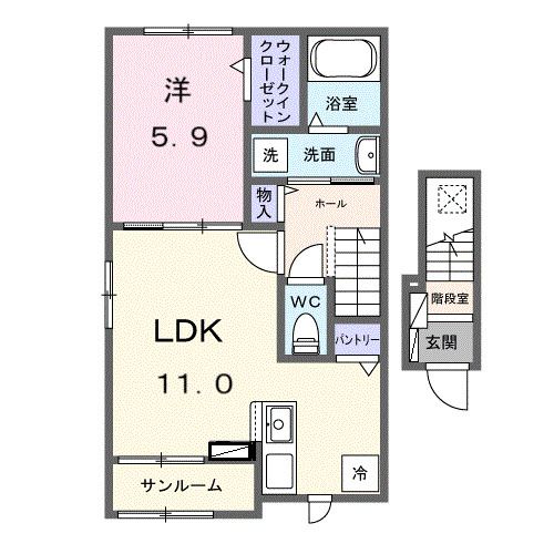 栄1丁目アパートの間取り写真