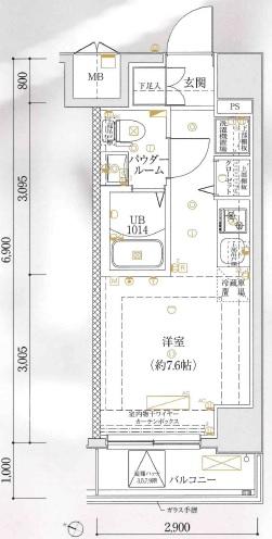 LUMEED横浜阪東橋の間取り写真