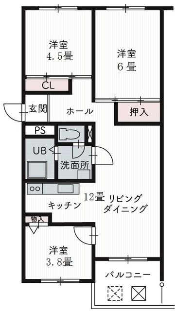 芦屋浜高層2号棟の間取り写真