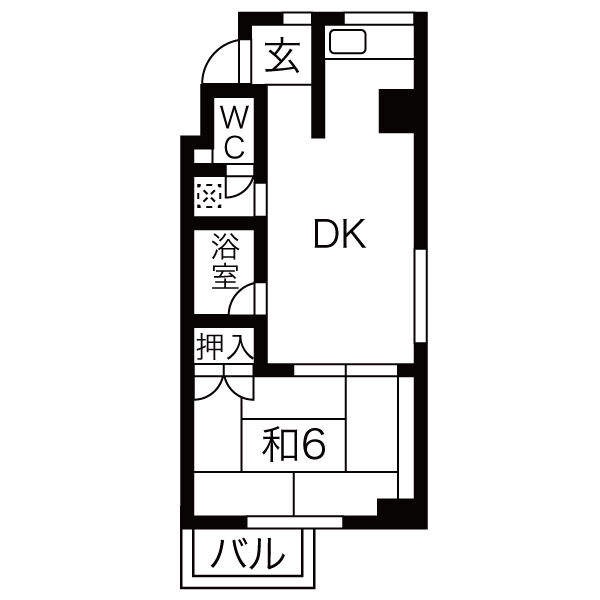 ＪＲ中央本線 鶴舞駅 徒歩2分 9階建 築41年の間取り写真