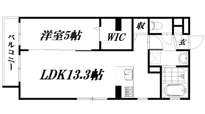 遠州鉄道 新浜松駅 徒歩8分 5階建 築8年の間取り写真
