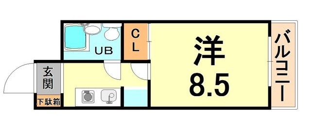 猪名寺パークマンション2の間取り写真
