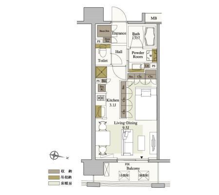 地下鉄御堂筋線 中津駅 徒歩4分 12階建 築15年の間取り写真