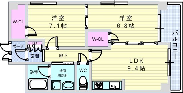 LACASA南桜塚の間取り写真
