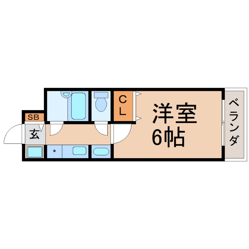 阪急神戸線 塚口駅 徒歩5分 3階建 築39年の間取り写真