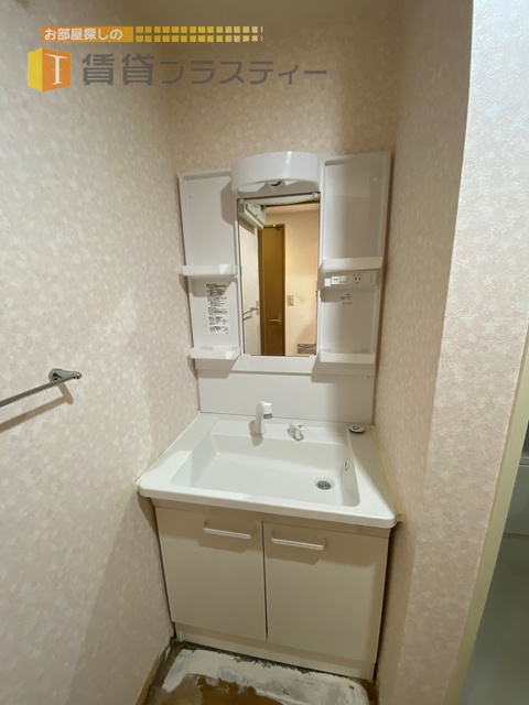 洗面設備　準備が捗る独立タイプ。