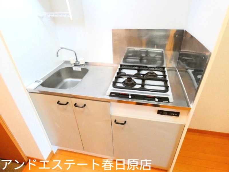 キッチン　便利な２口コンロ付きキッチン