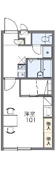 八尾市小畑町のアパートの間取り