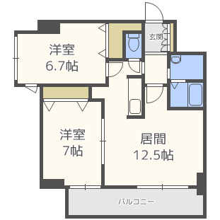 アルティ発寒の間取り