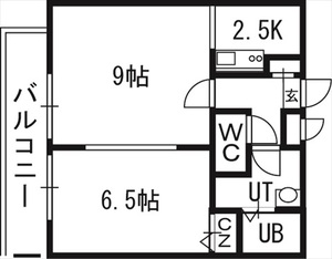 【Ｌｅｎｎｏｎ　Ｔｅｒｒａｚａ６－３の間取り】