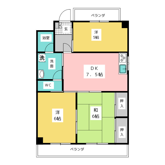 グランデール桜の間取り