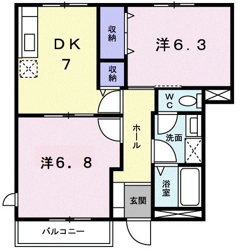 まっちゃハウス　II　Ｄの間取り