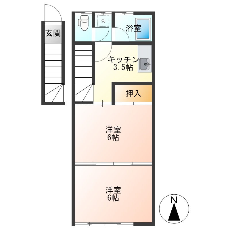 フレンドリー中桜田の間取り