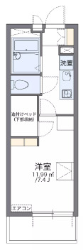 レオパレスインパクトIIの間取り