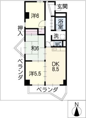 ウエストパーク寿Ａの間取り