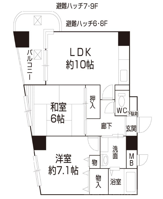 ロザーンジュ堀川の間取り