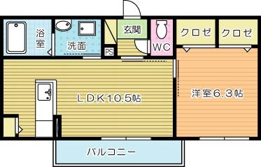 クラヴィエ三萩野　Ｆ棟の間取り