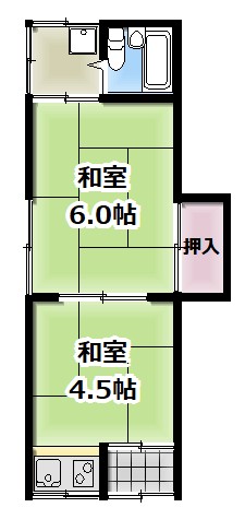 四條畷市江瀬美町のアパートの間取り