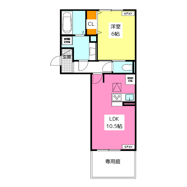 【Ｄ－ｒｏｏｍ野間大池の間取り】