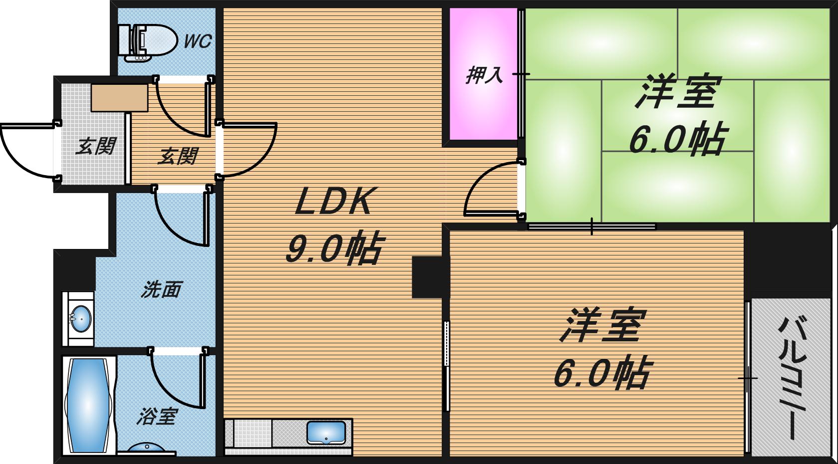 アンビエンテ清水谷の間取り