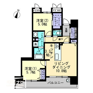 アルファゲートタワー福山駅前の間取り