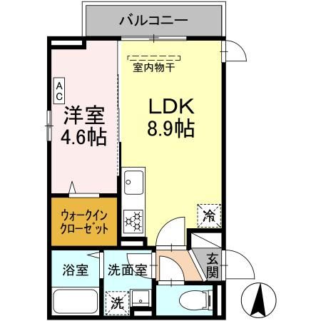 D Paina 宿河原7の間取り