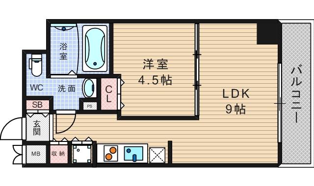 ゼニスレジデンス難波南の間取り