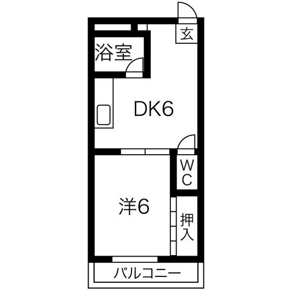 大阪市平野区長吉長原のマンションの間取り