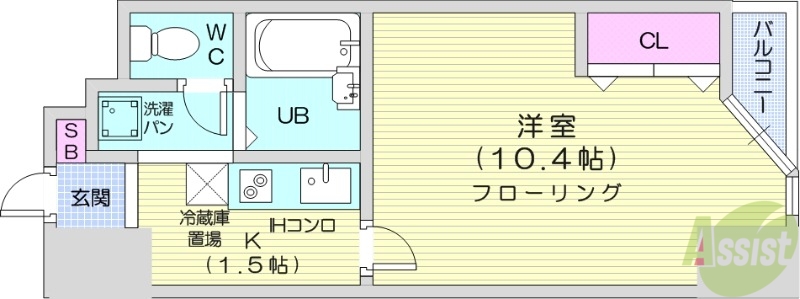 D’sVARIE札幌レジデンスの間取り