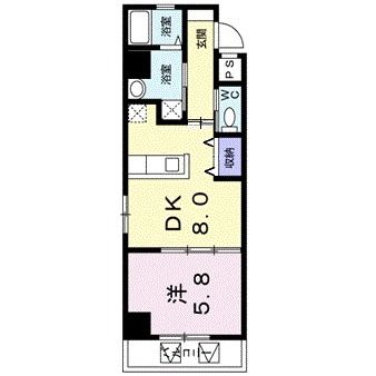 福島市上浜町のマンションの間取り