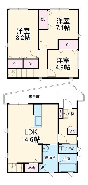 仮）柴原町３丁目貸家の間取り