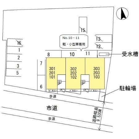 【姫路市北今宿のマンションの駐車場】