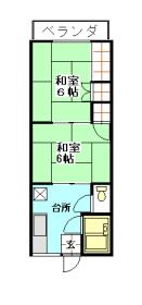 青葉ハイツ花畑東の間取り