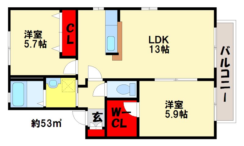 クレストハイツIIIの間取り