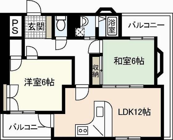 広島市中区光南のマンションの間取り