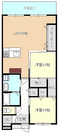 ルネ住之江の間取り