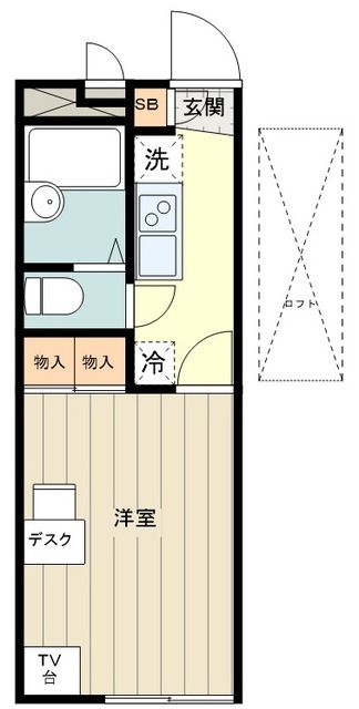 立川市栄町のアパートの間取り