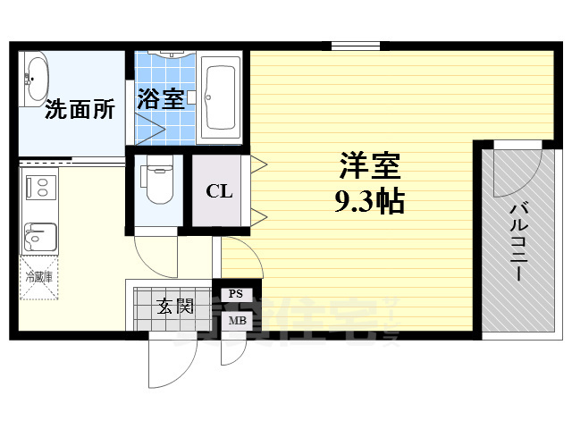 尼崎市立花町のアパートの間取り