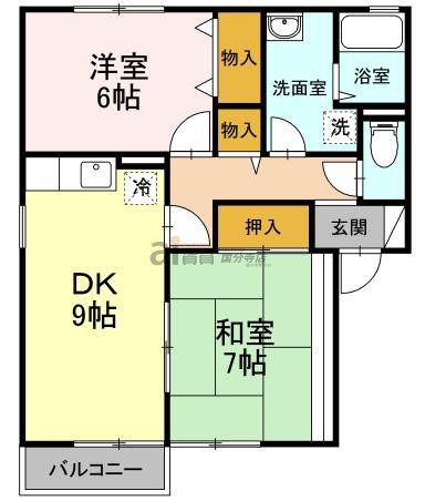 国分寺市北町のアパートの間取り