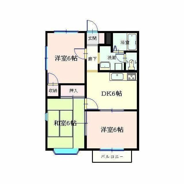 所沢市小手指南のアパートの間取り