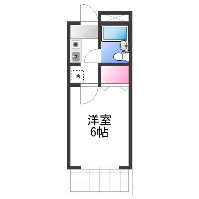 泉佐野市市場南のマンションの間取り