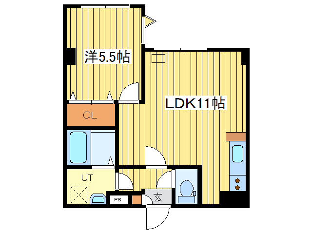 グラムール南平岸の間取り