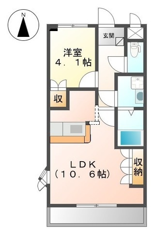 伊予郡松前町大字南黒田のアパートの間取り